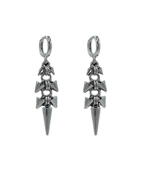 Rivets Pendant Hoop Earrings - Earrings