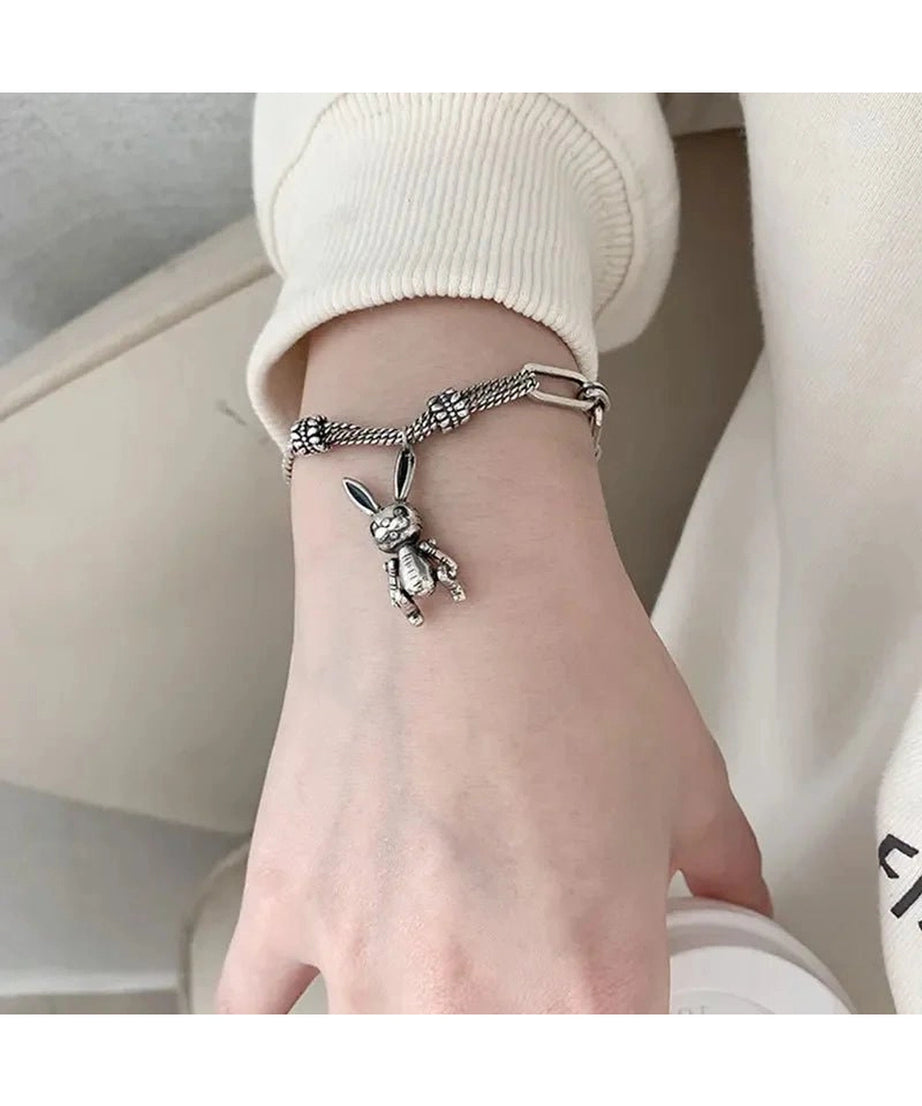 Robot Rabbit Charm Bracelet - Bracelets