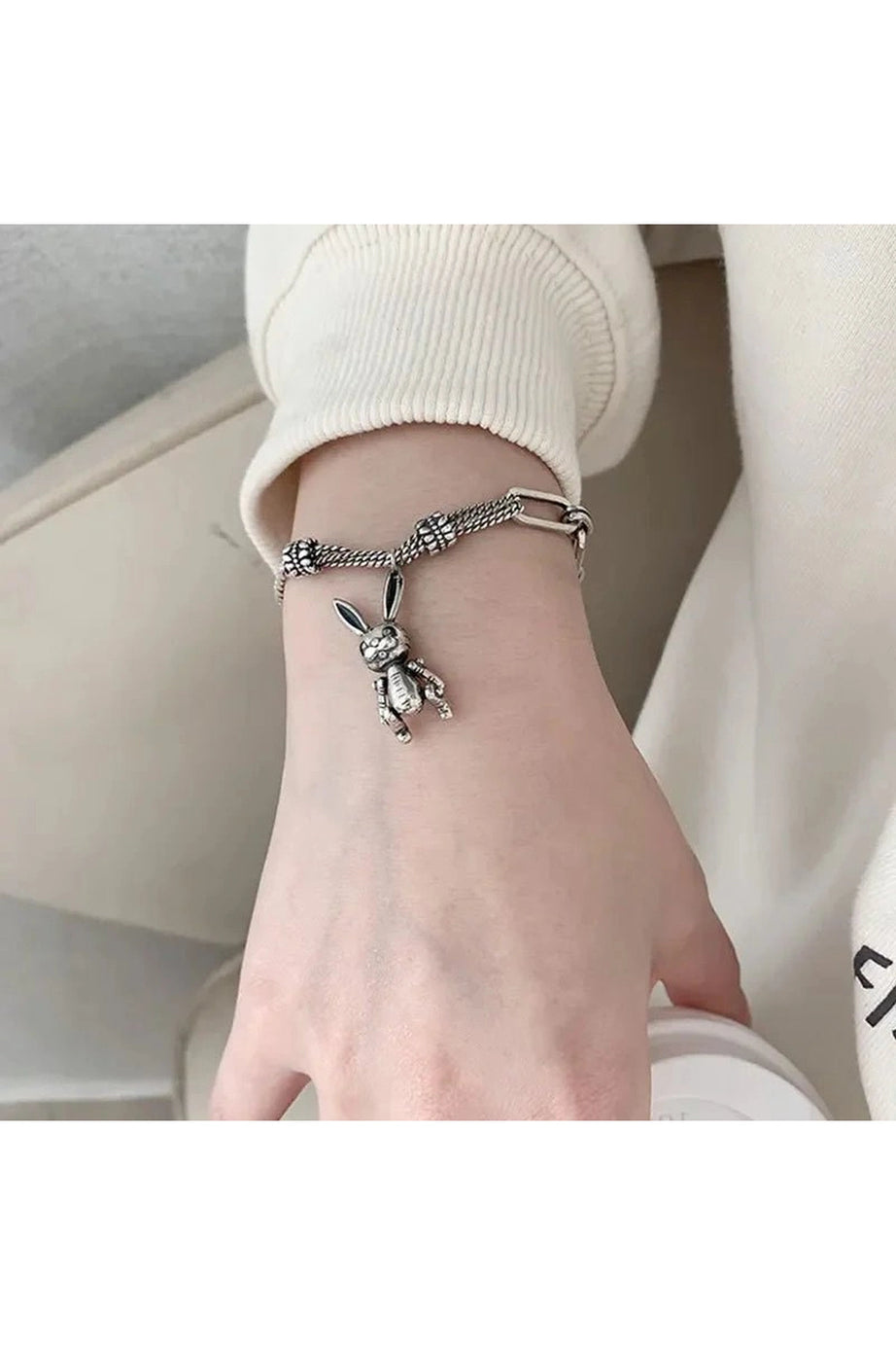 Robot Rabbit Charm Bracelet - Bracelets