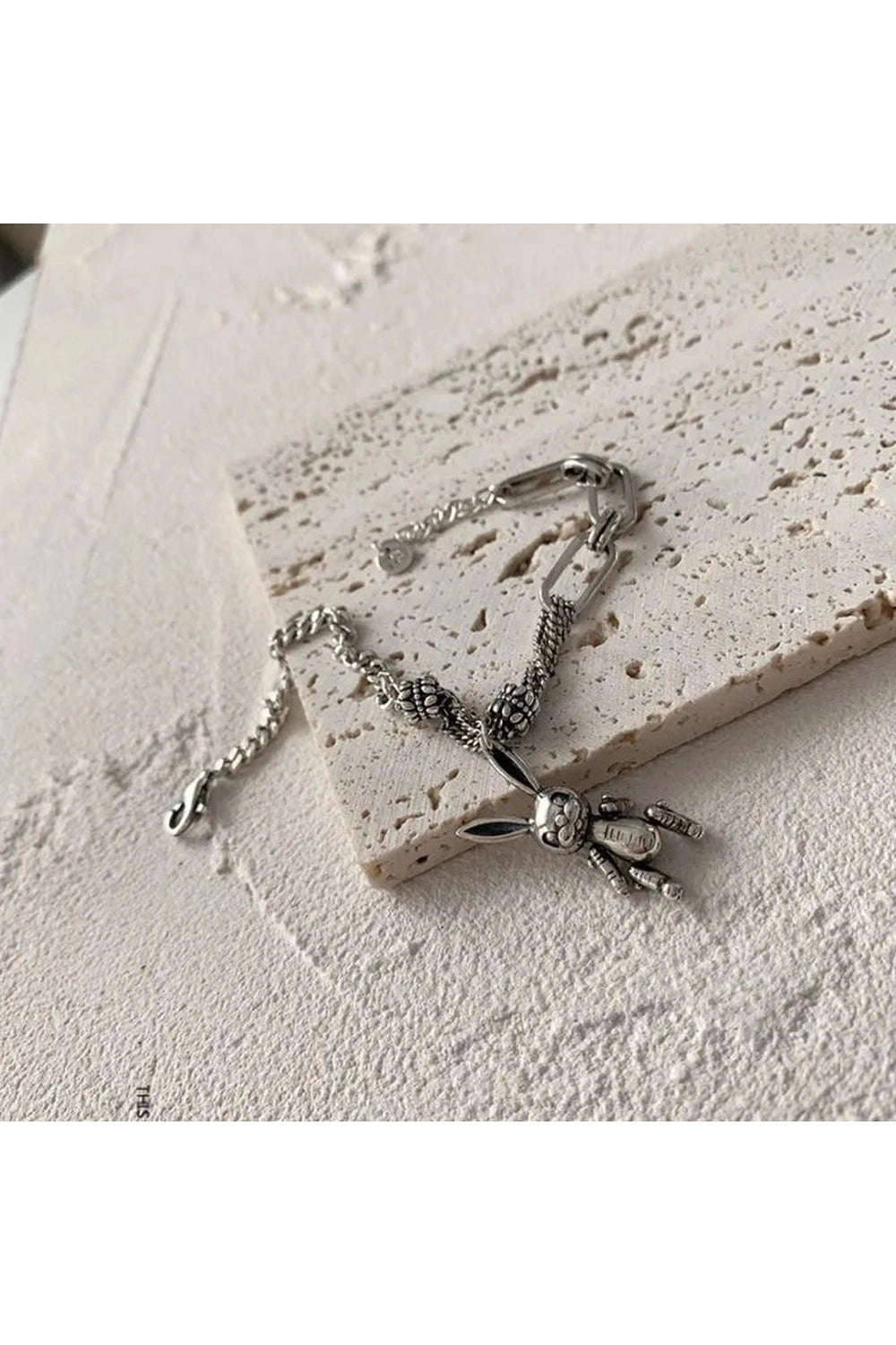 Edgy Robot Rabbit Charm Bracelet Shoptery