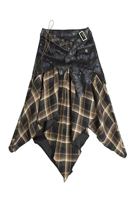 Rogue Plaid Patch Skirt - skirt