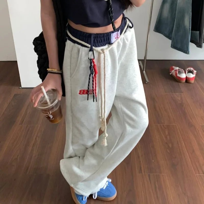 Rope - Tie Relaxed Sweatpants - Sweatpants