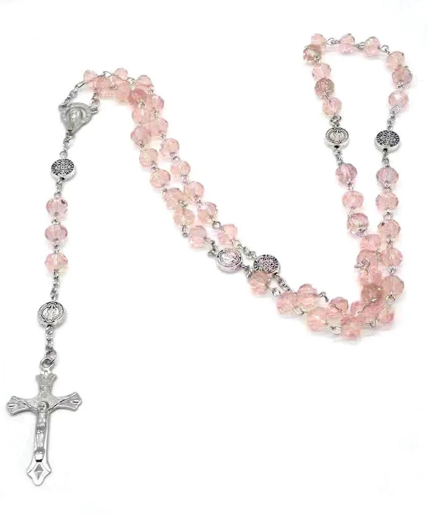 Rose Quartz Prayer Beads Necklace - Necklaces