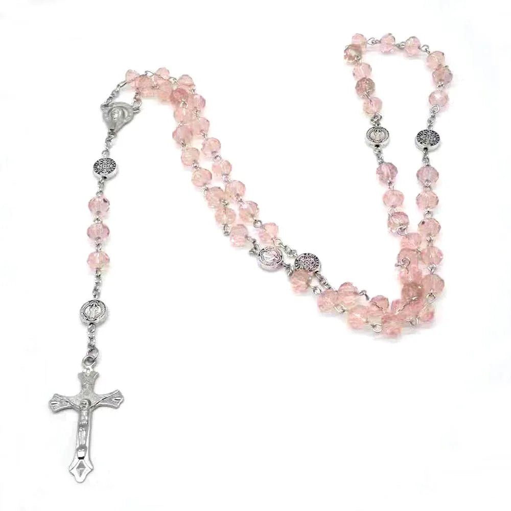 Rose Quartz Prayer Beads Necklace - Necklaces