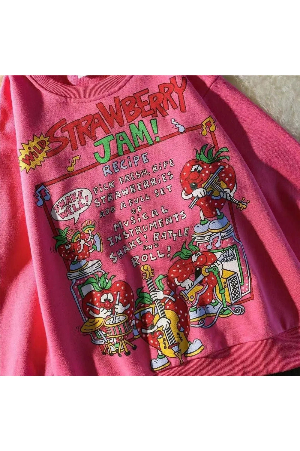 Rose Red Cartoon Sweatshirt Shoptery