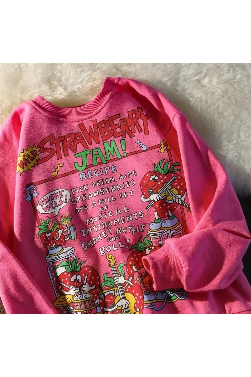 Rose Red Cartoon Sweatshirt Shoptery