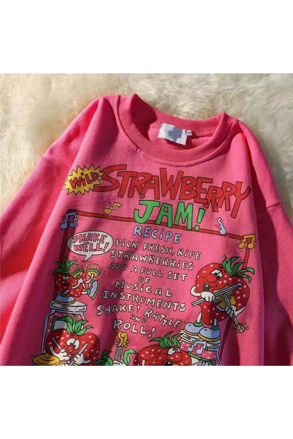 Rose Red Cartoon Sweatshirt Shoptery