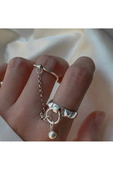 Aesthetic Round Geometric Ring Shoptery