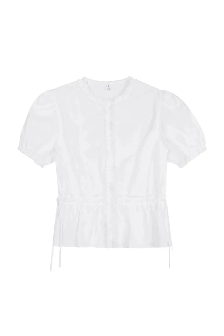 Ruffled Elegance Button - Up Blouse - Blouses