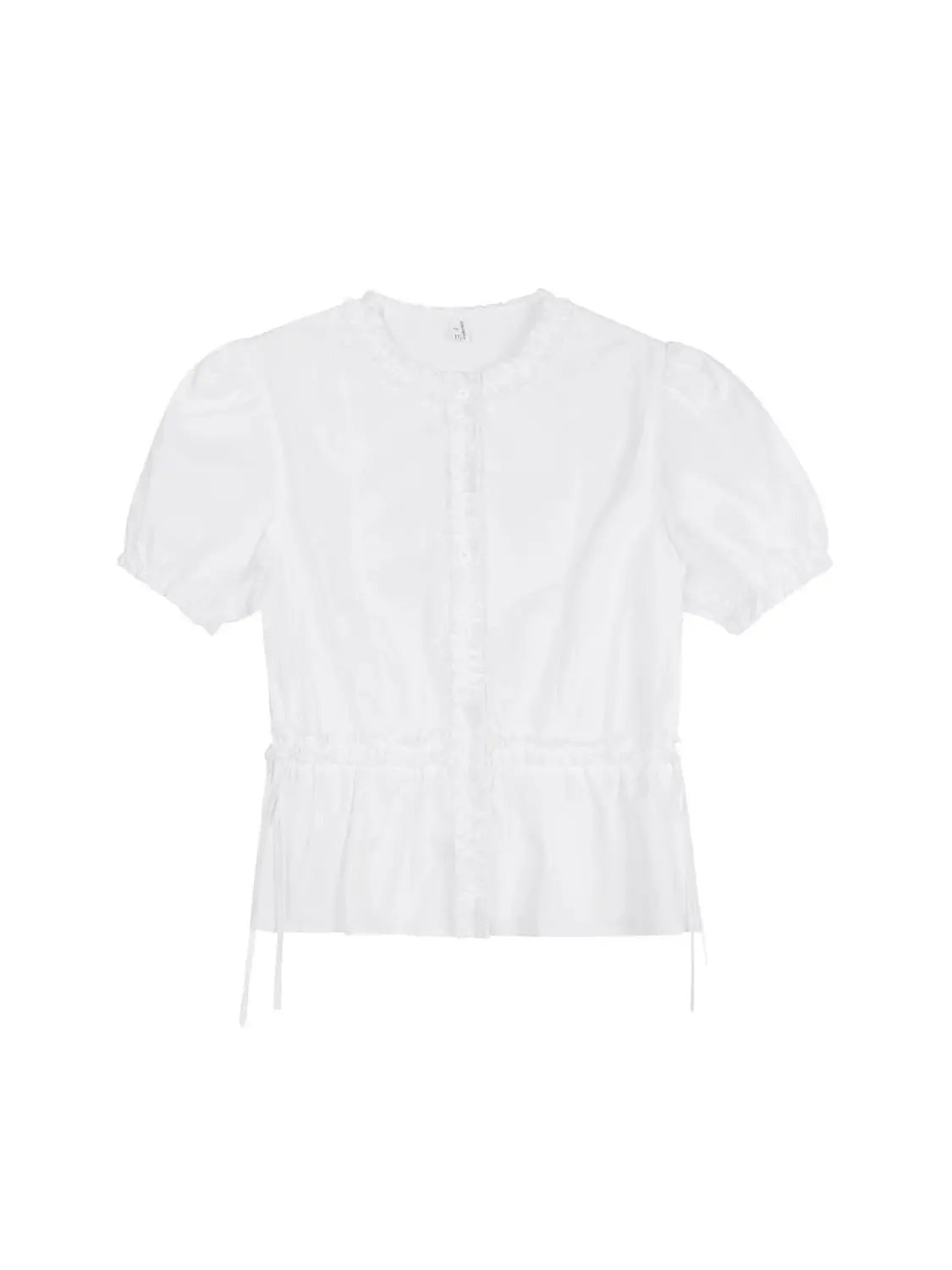 Ruffled Elegance Button - Up Blouse - Blouses