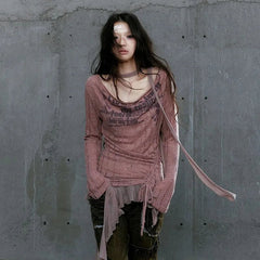 Alt Rustic Dystopia Long Sleeve Top Shoptery