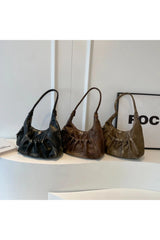 Y2k Rustic Ruched Shoulder Bag Shoptery