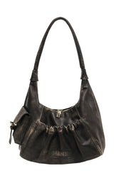 Y2k Rustic Ruched Shoulder Bag Shoptery