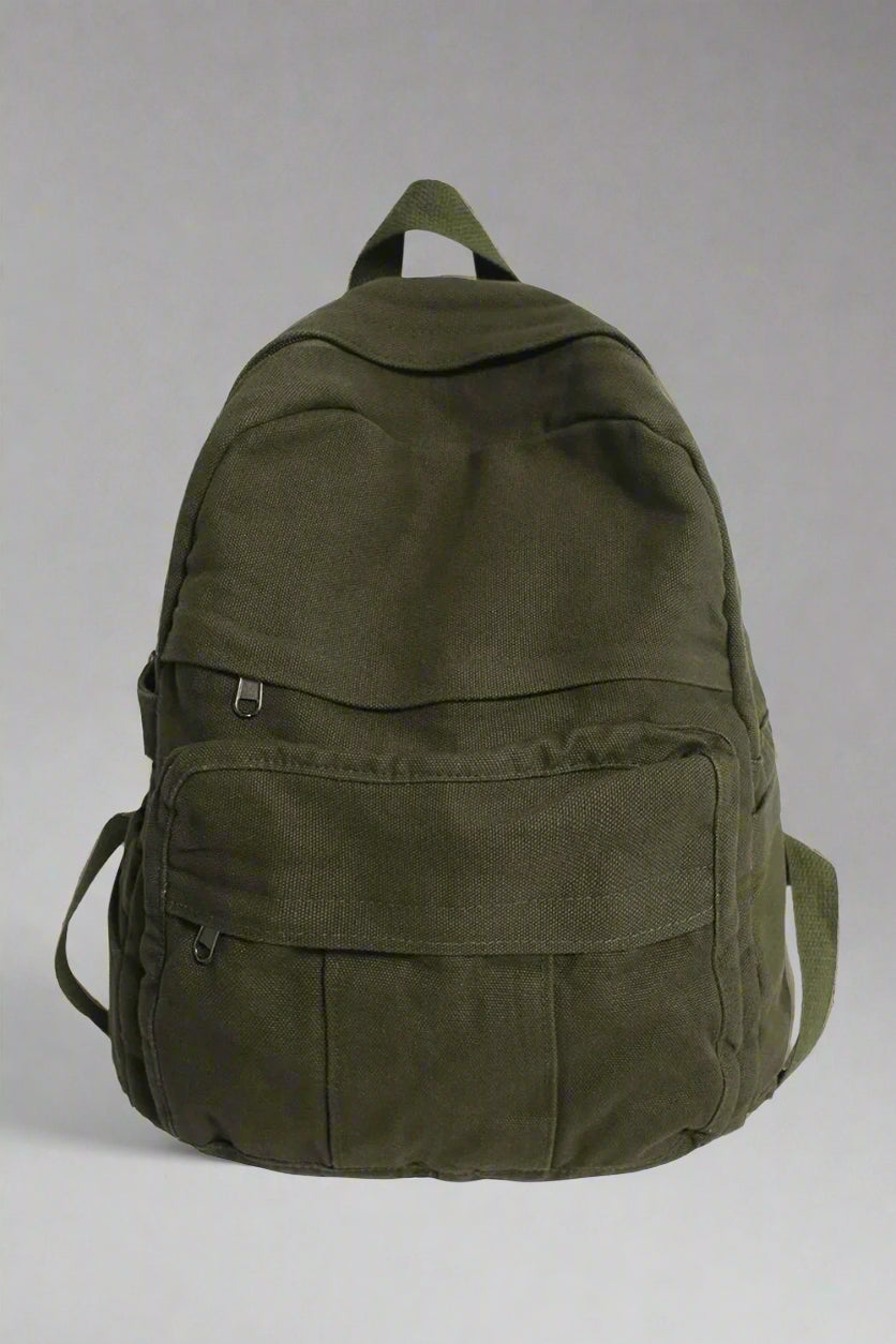 Sage Green Y2k Canvas Backpack green L32cmW13cmH34cm Shoptery