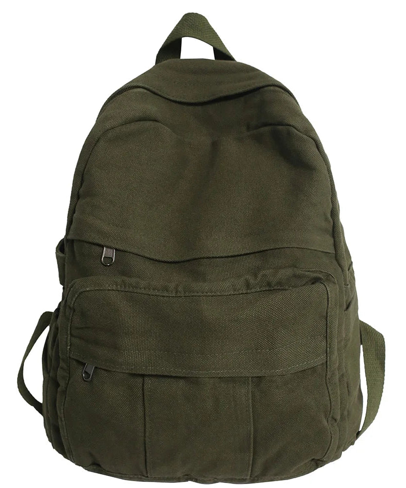 Sage Green Canvas Backpack - Backpacks