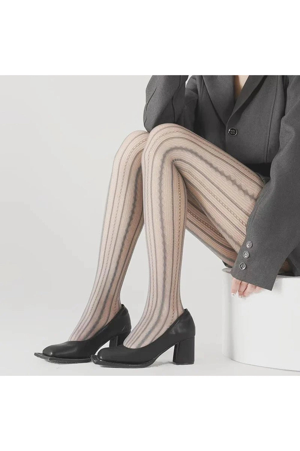 Coquette Scarlet Lace Patterned Tights Shoptery