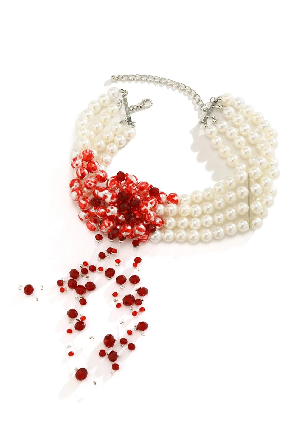 Scarlet Pearl Choker Necklace - Necklaces