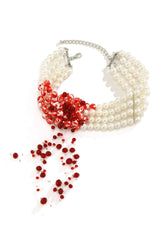 Alt Scarlet Pearl Choker Necklace Shoptery