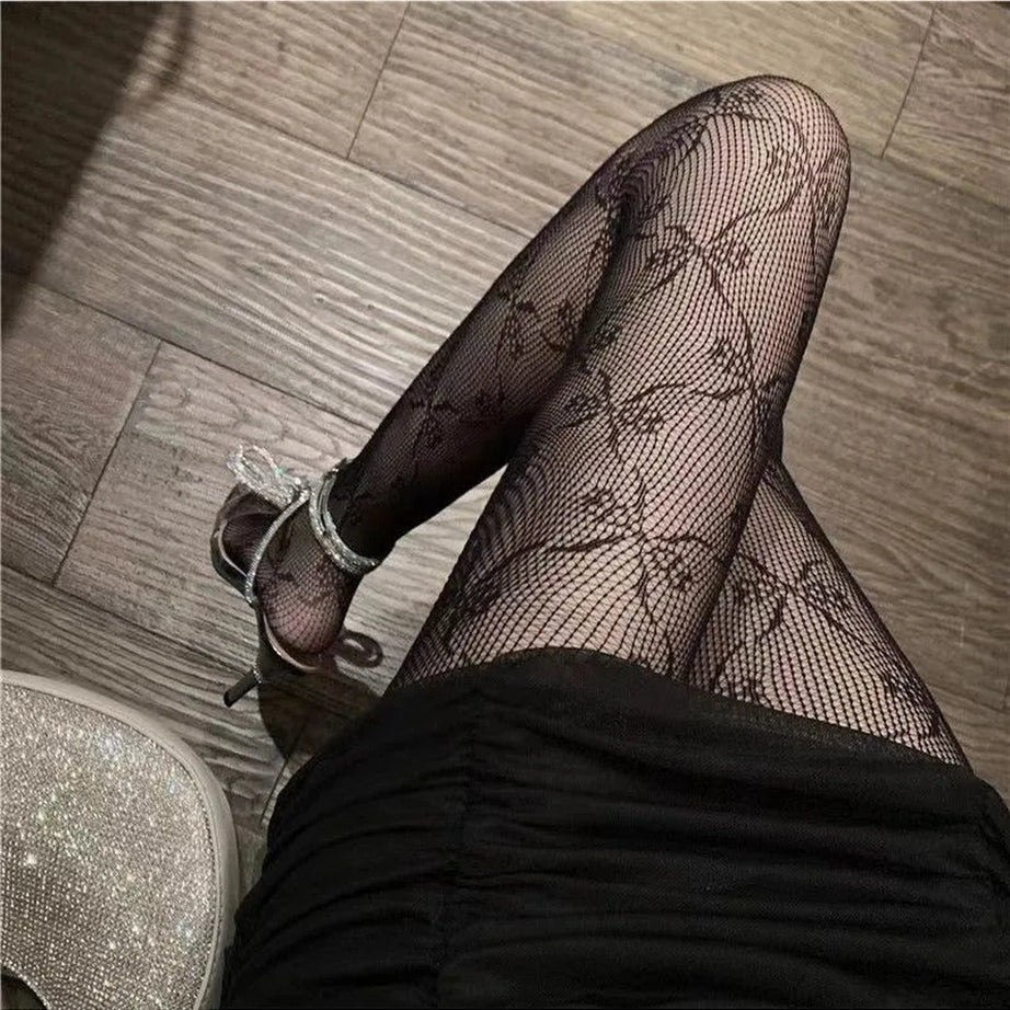 Coquette Bow Fishnet Tights Shoptery