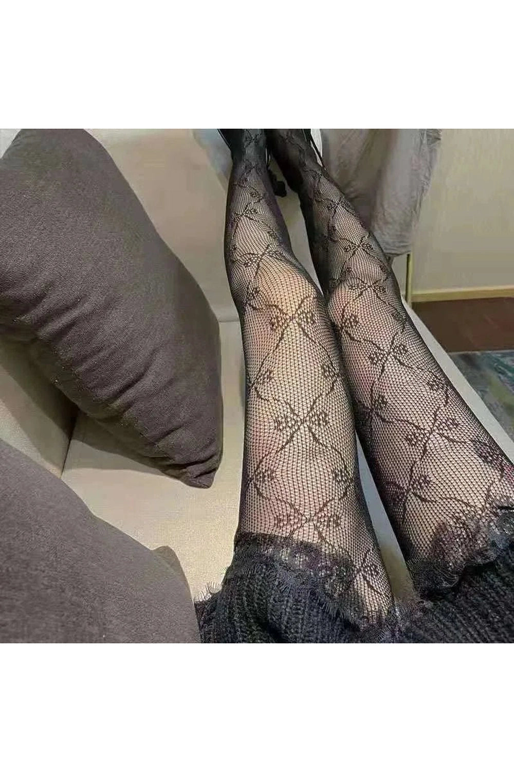 Coquette Bow Fishnet Tights Shoptery