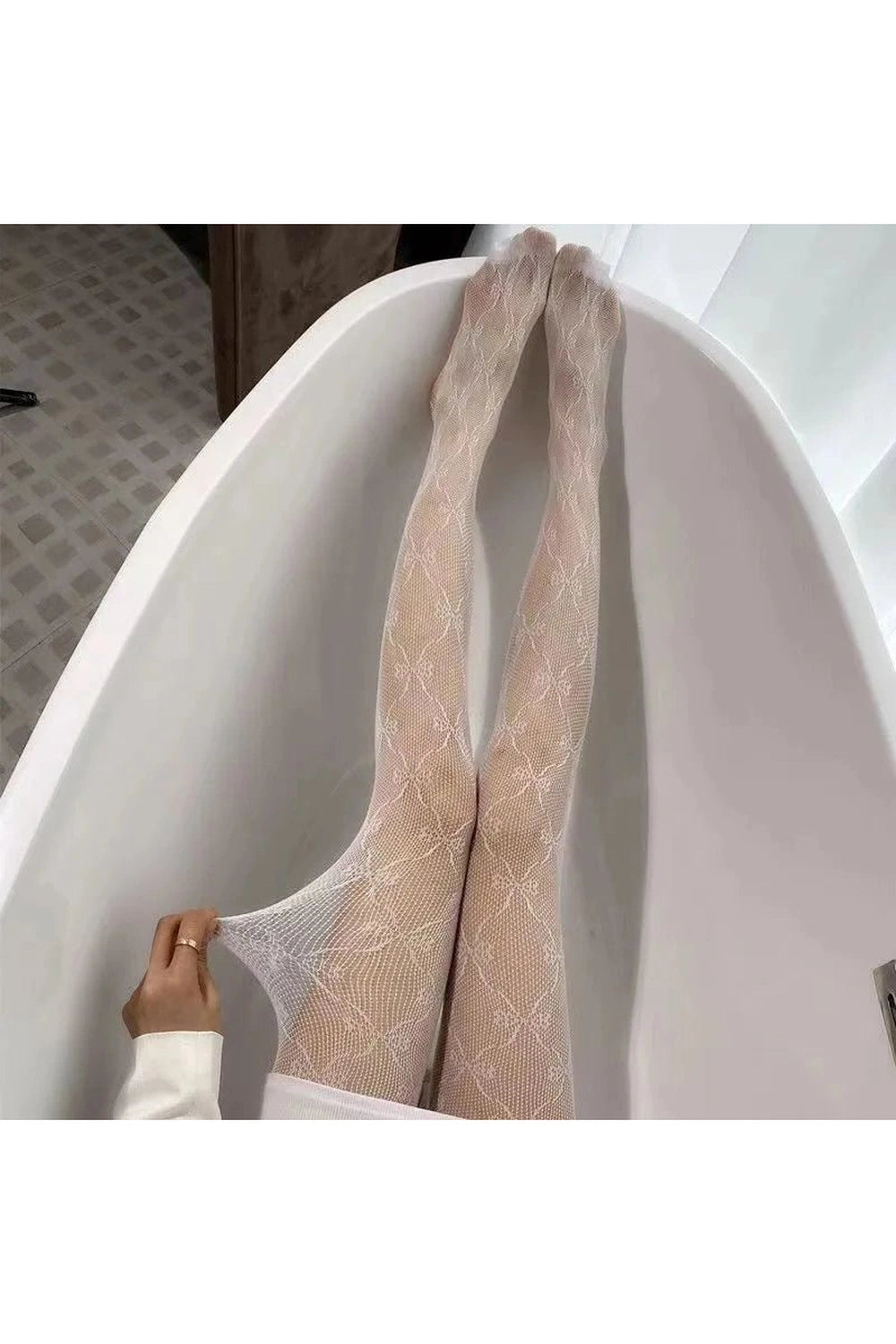 Coquette Bow Fishnet Tights Shoptery