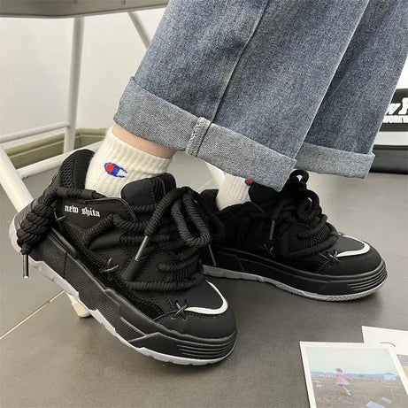 Shadow Pulse Edgy Chunky Sneakers Shoptery