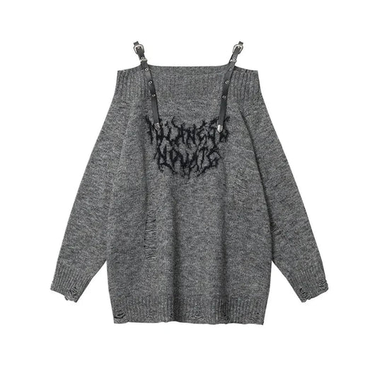 Sweater – Shadow Straps for Cosy Style GRAY Shoptery