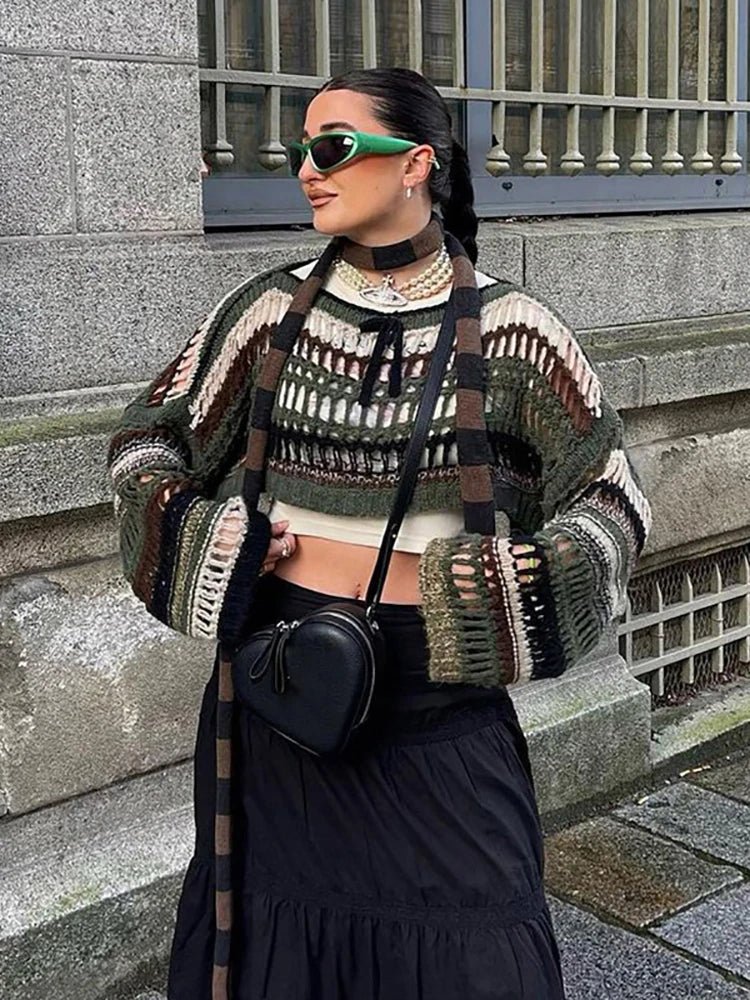 Alt Shattered Lace Knit Sweater Shoptery