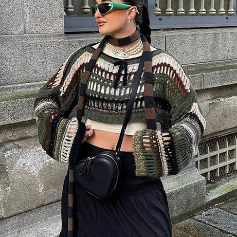 Alt Shattered Lace Knit Sweater Shoptery