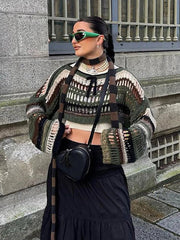 Alt Shattered Lace Knit Sweater Shoptery