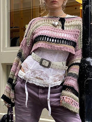 Alt Shattered Lace Knit Sweater Shoptery