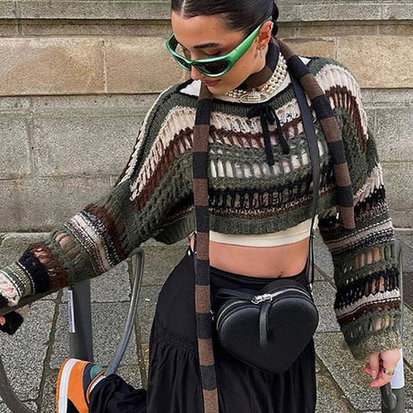 Alt Shattered Lace Knit Sweater Shoptery