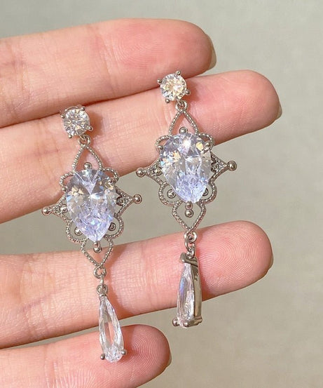 Shiny Waterdrop Crystal Drop Earrings - Earrings