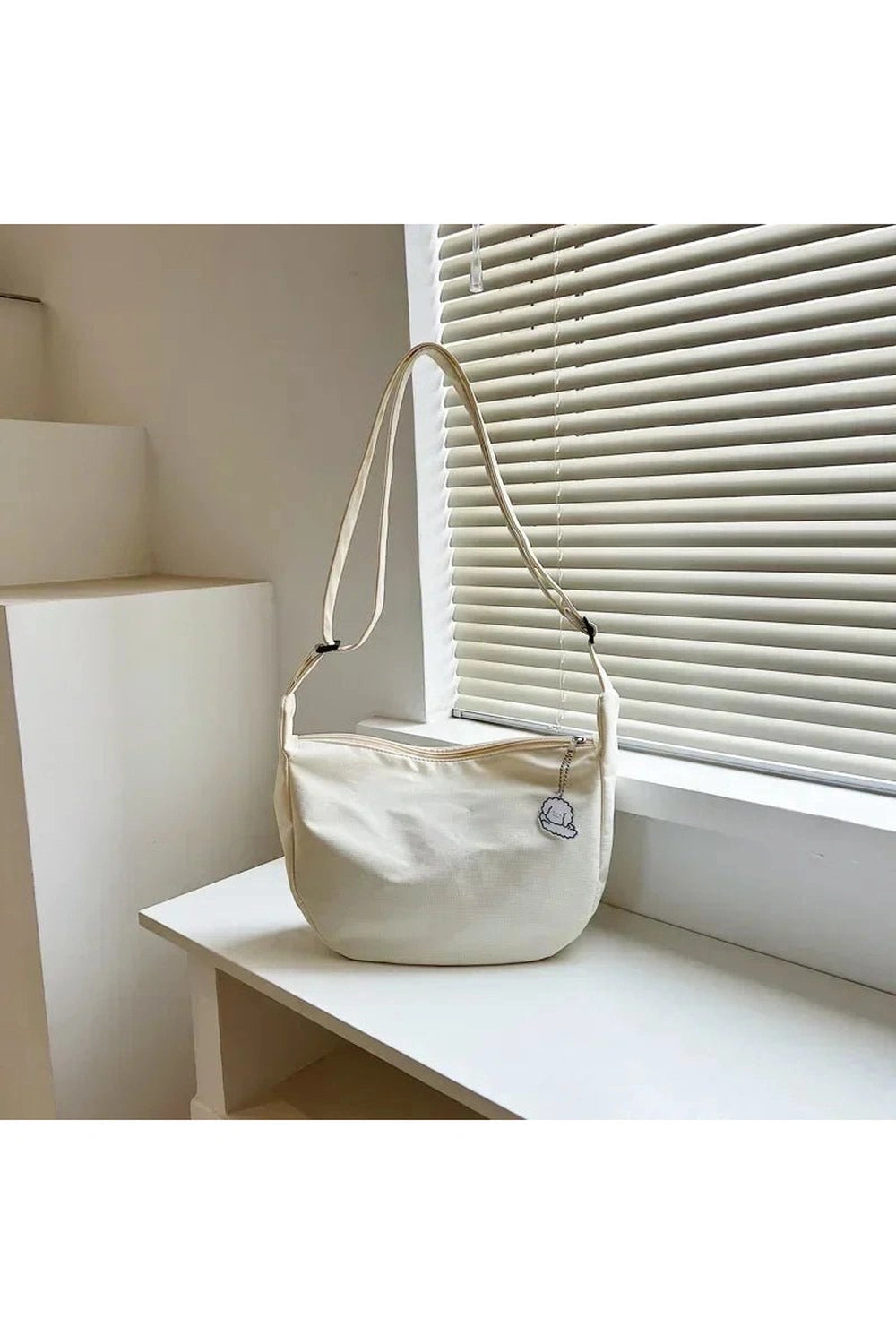 Aesthetic Simple Multifunction Handbag White 23x8x20cm Shoptery