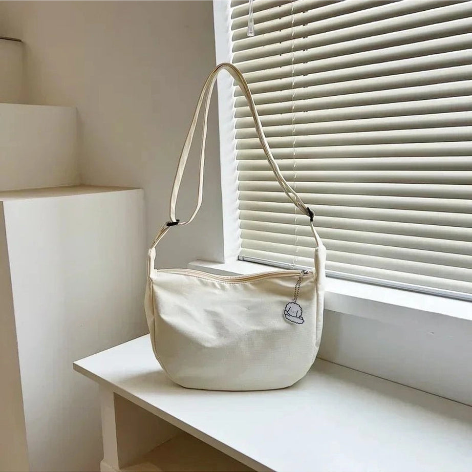 Aesthetic Simple Multifunction Handbag White 23x8x20cm Shoptery