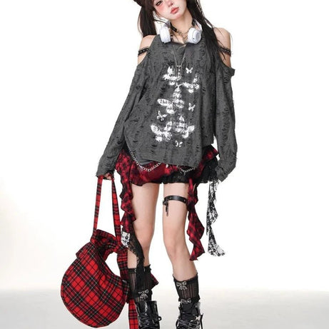 Shredded Butterfly Edgy Top Shoptery