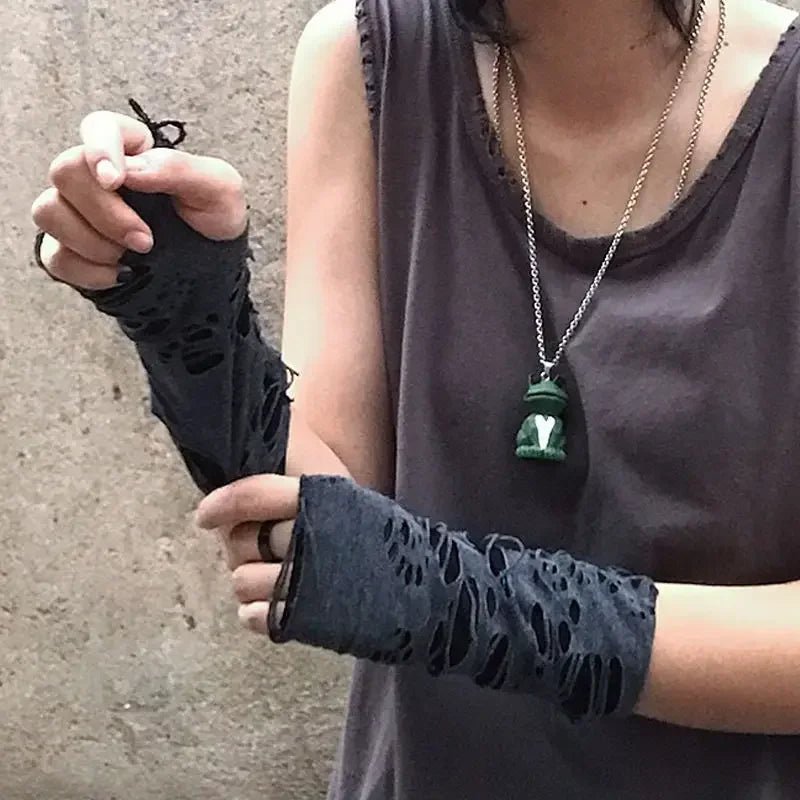 Y2k Shredded Chaos Leg & Arm Warmers Shoptery