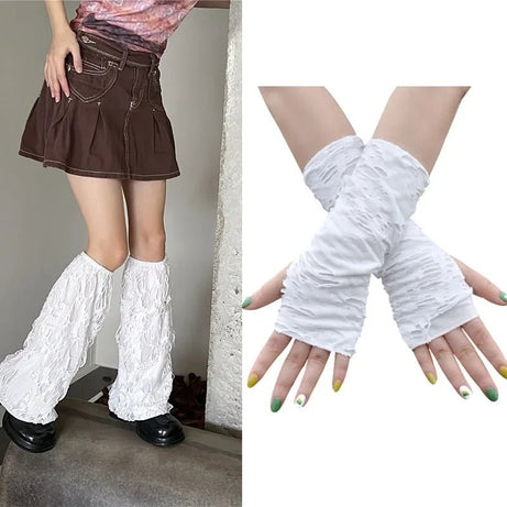 Y2k Shredded Chaos Leg & Arm Warmers Shoptery