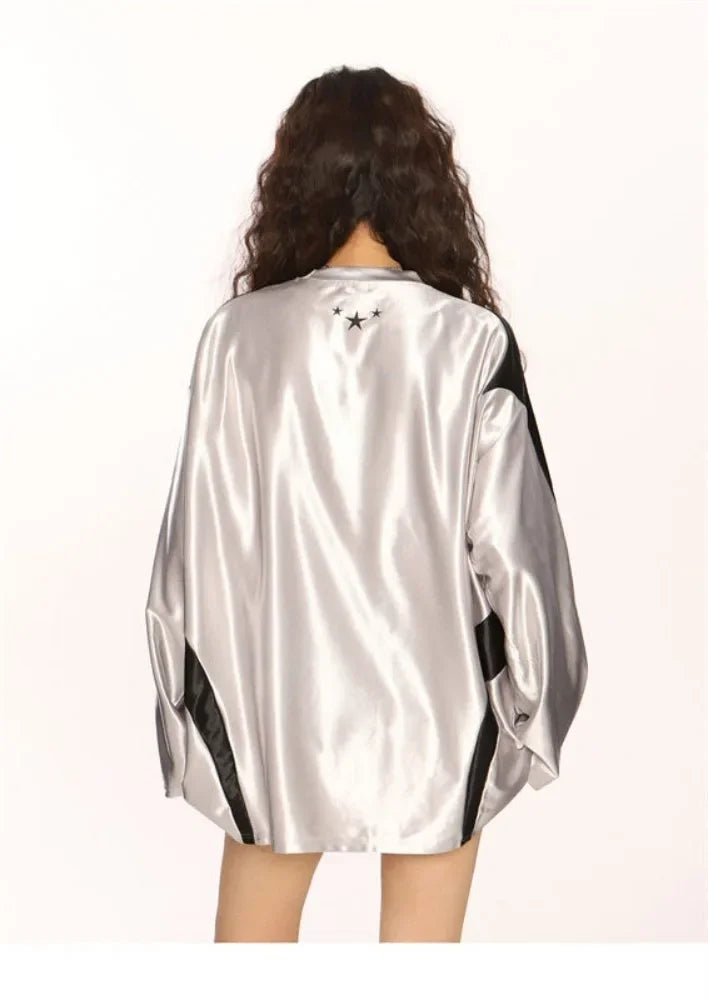 Silver Statement Streetwear Top Shoptery