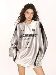 Silver Statement Streetwear Top Shoptery