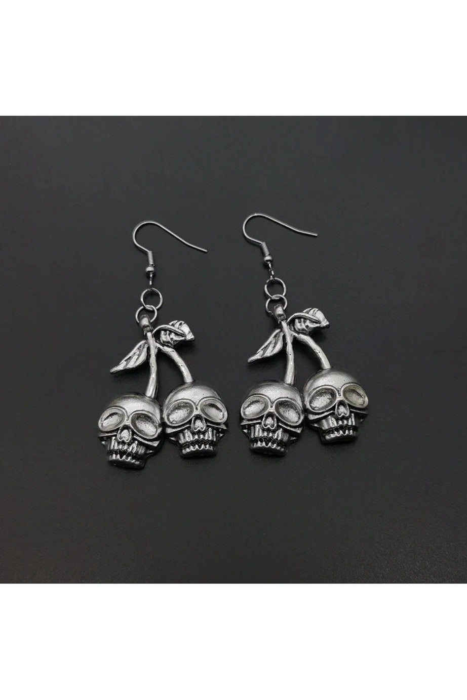 Skull Cherry Drop Earrings - Earrings