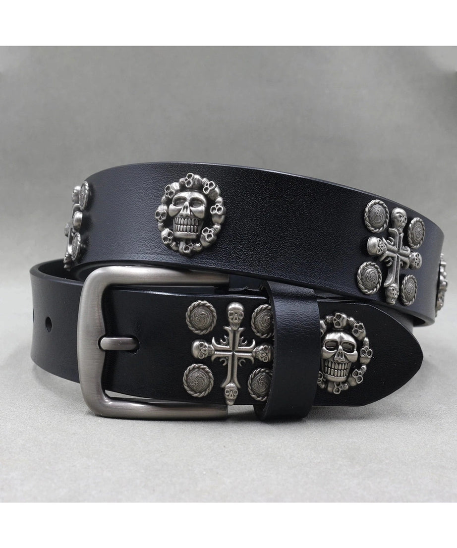 Skull Emblem Gothic Belt - Belts