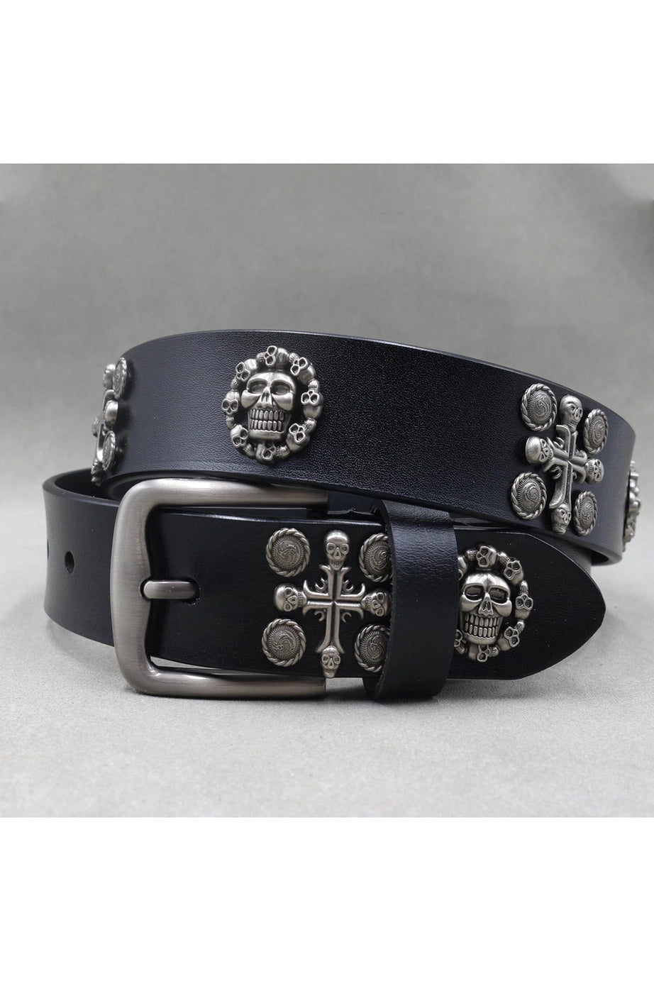 Skull Emblem Gothic Belt - Belts