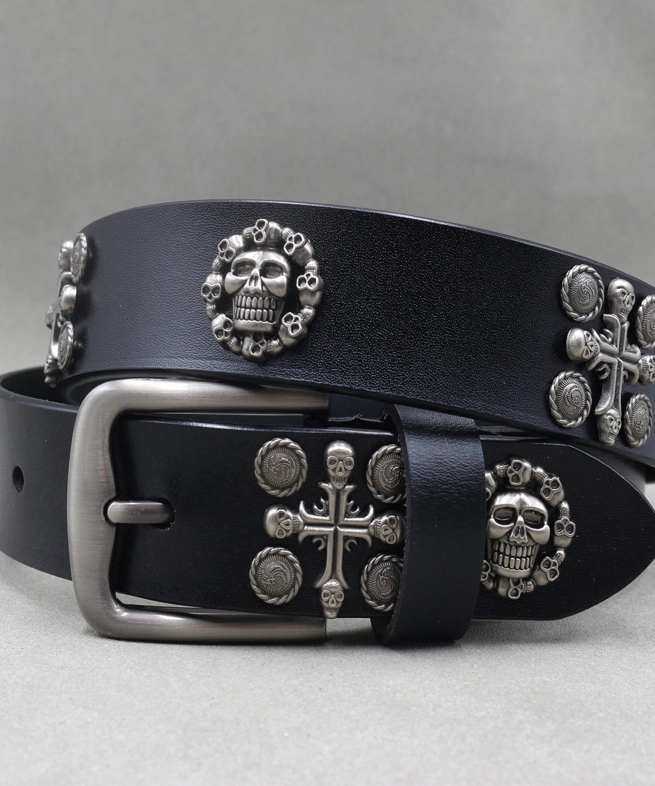 Skull Emblem Gothic Belt - Belts