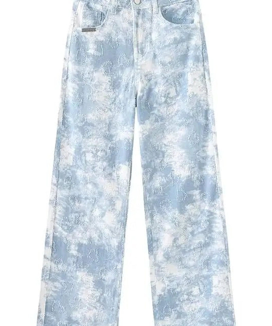 Sky Wash Wide - Leg Jeans - 