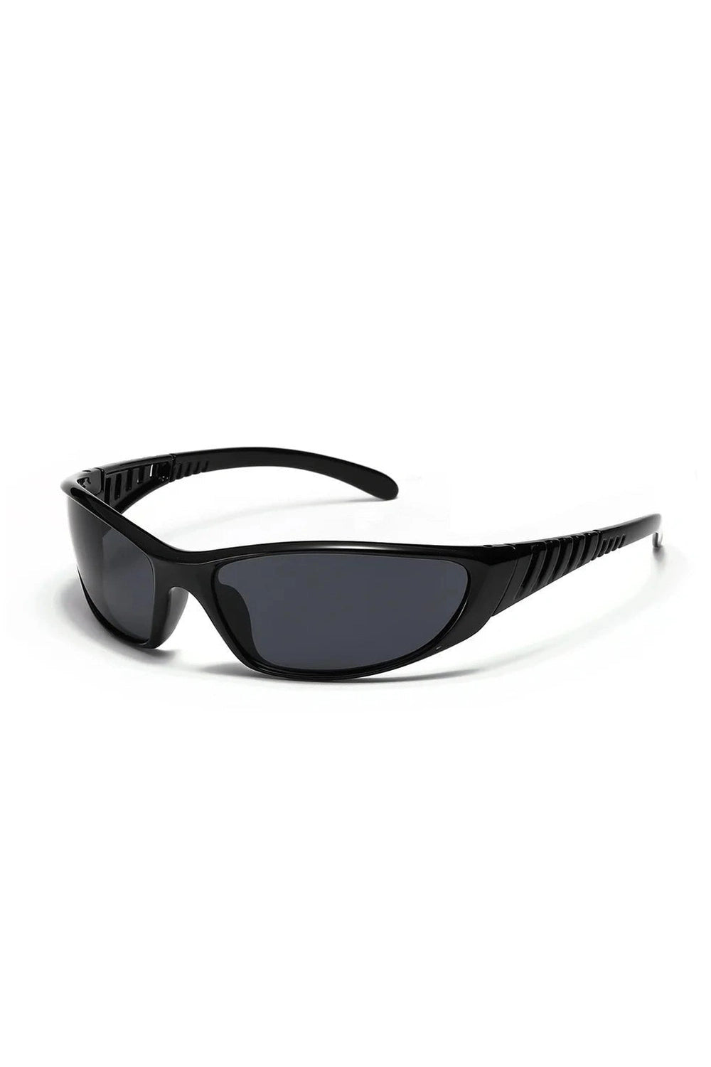 Y2k Small Oval Cat Eye Sunglasses A-Bright black Shoptery