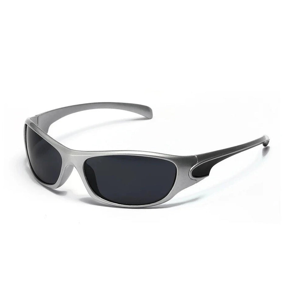 Y2k Small Oval Cat Eye Sunglasses C-Matt Silver Shoptery