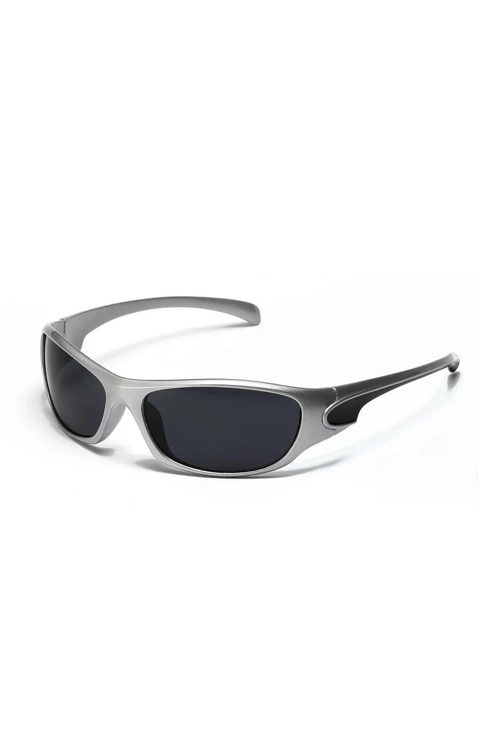 Y2k Small Oval Cat Eye Sunglasses C-Matt Silver Shoptery