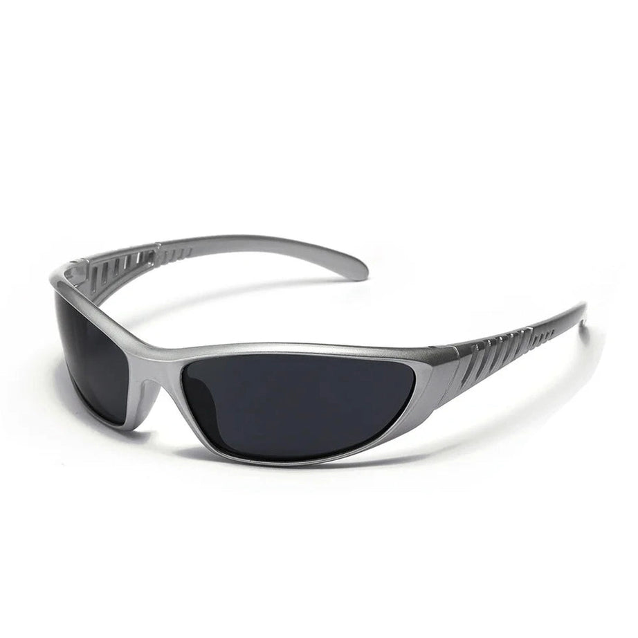 Y2k Small Oval Cat Eye Sunglasses A-Matt silver Shoptery