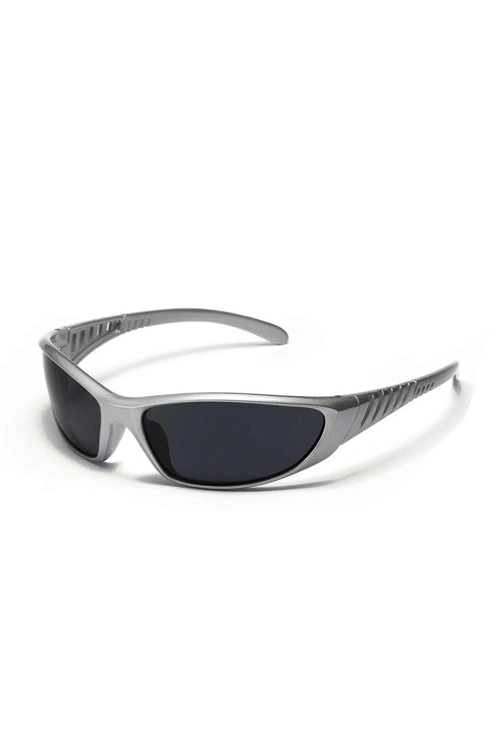 Y2k Small Oval Cat Eye Sunglasses A-Matt silver Shoptery